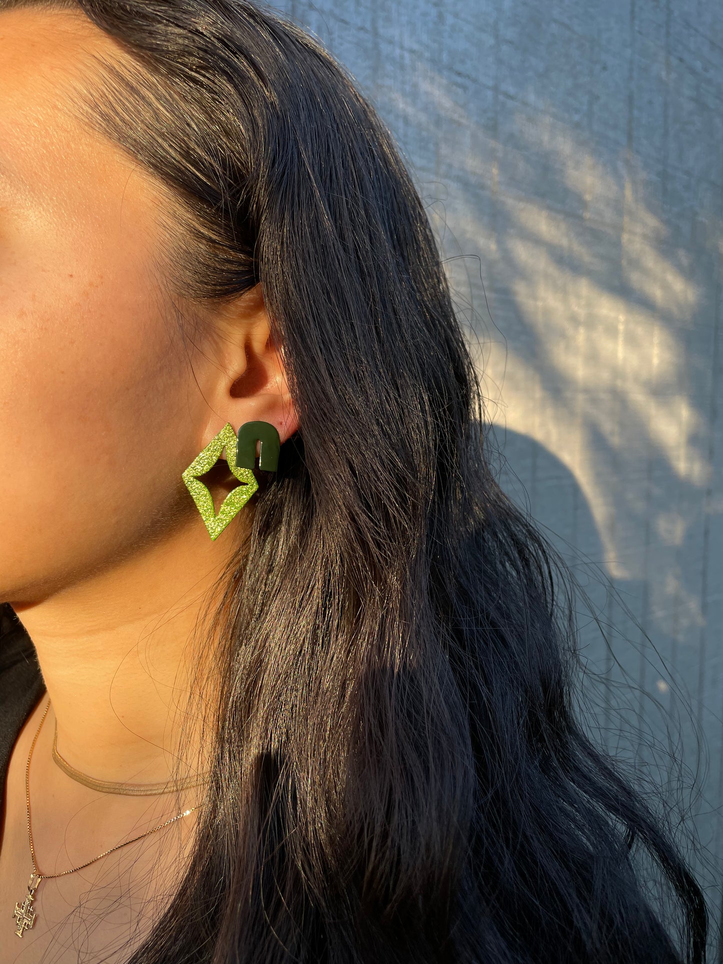 Green Glitter Sparkle Cut Outs