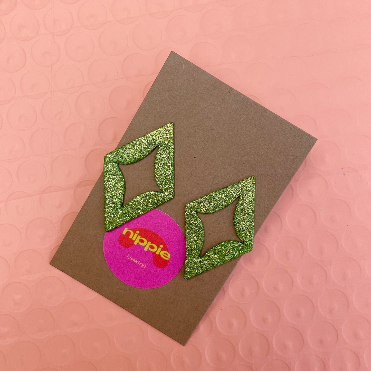 Green Glitter Sparkle Cut Outs