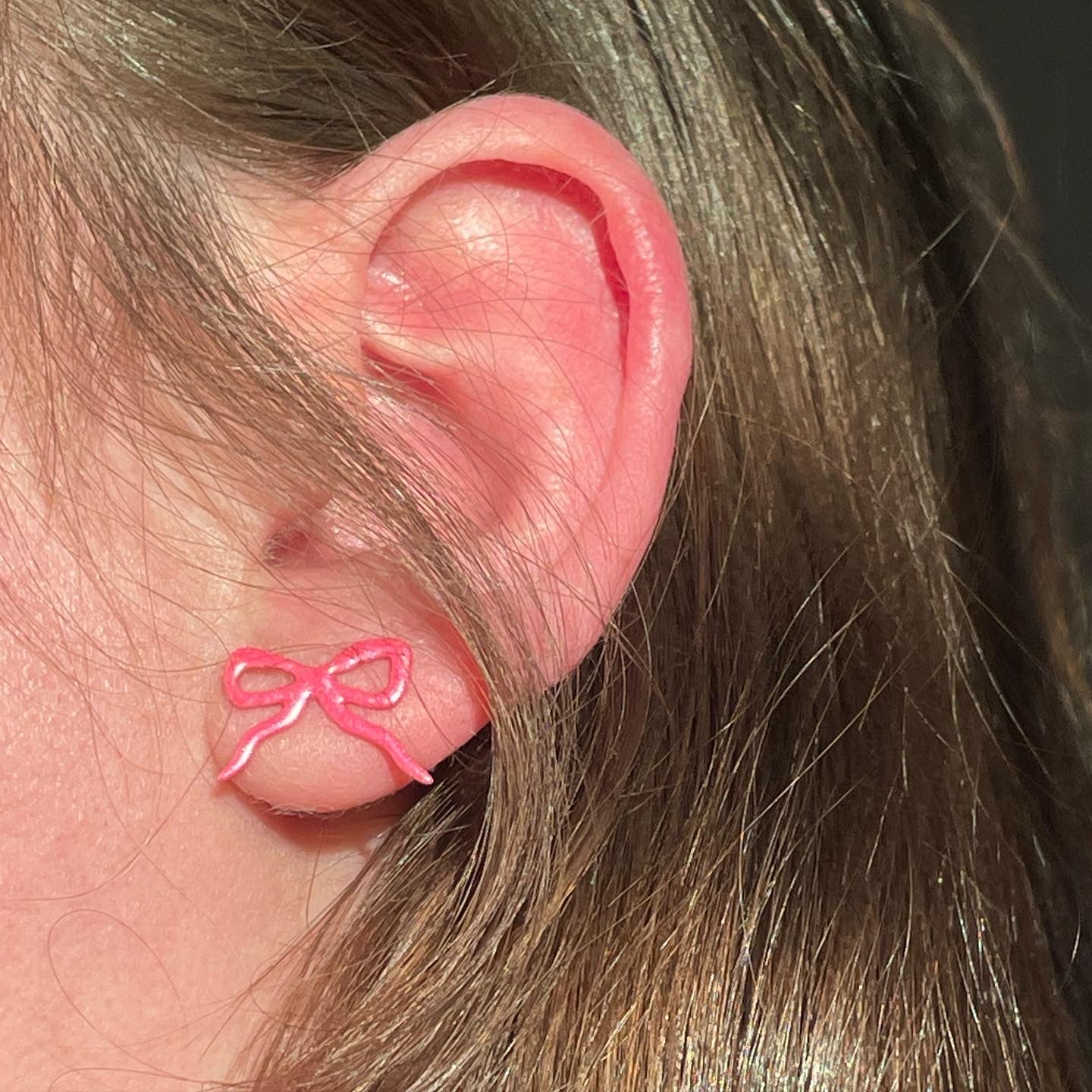 Iridescent Pink Baby Bows