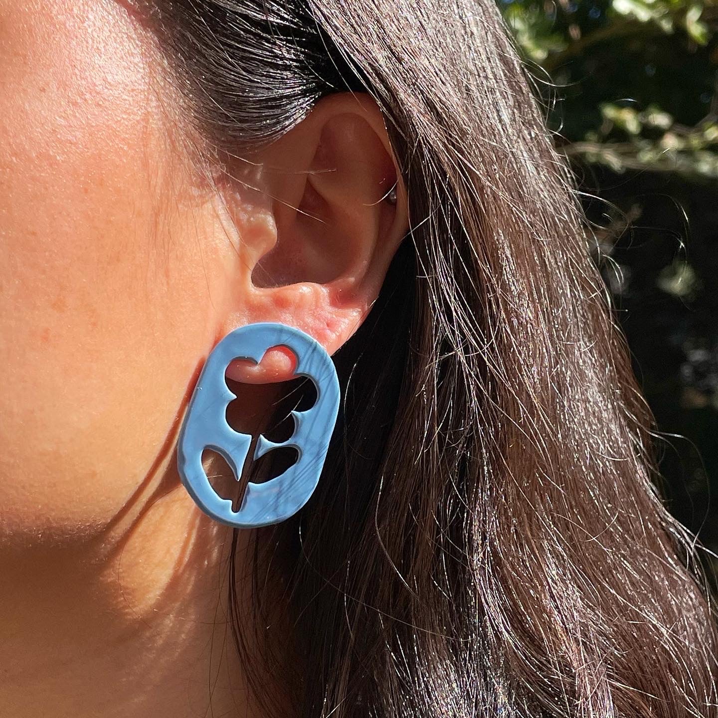 Powder Blue Big Flower Cut Outs